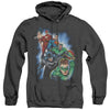 JLA - Heroes Unite Adult Heather Hoodie