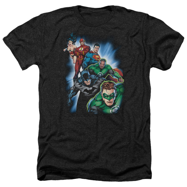 JLA - Heroes Unite Adult Regular Fit Heather Short Sleeve