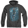 JLA - Black Lightning Bolts Adult Heather Hoodie