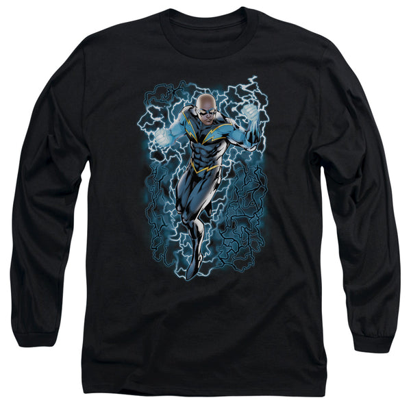 JLA - Black Lightning Bolts Adult Long Sleeve