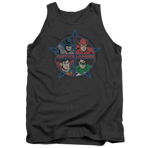 JLA - Four Heroes Adult Tank Top