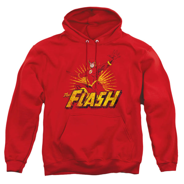 JLA - Flash Rough Distress Adult Pullover Hoodie
