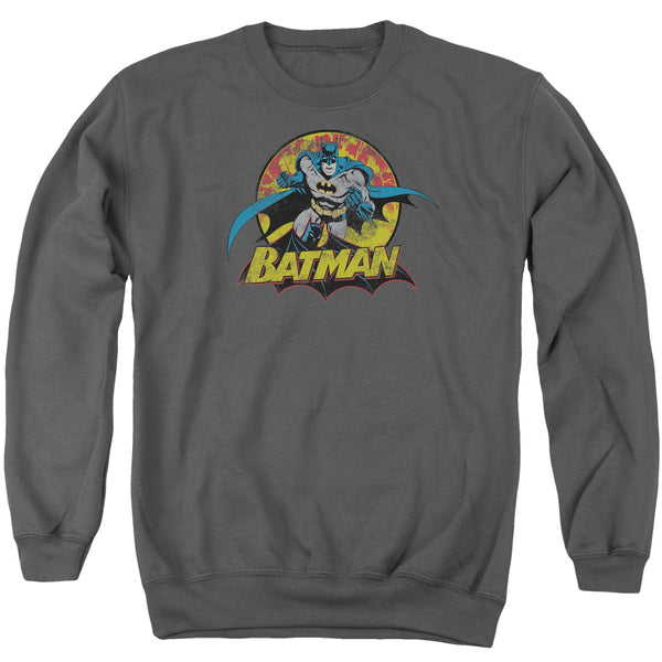 JLA - Batman Rough Distress Adult Crewneck Sweatshirt