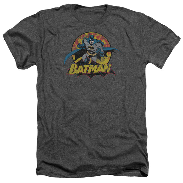 JLA - Batman Rough Distress Adult Regular Fit Heather Short Sleeve