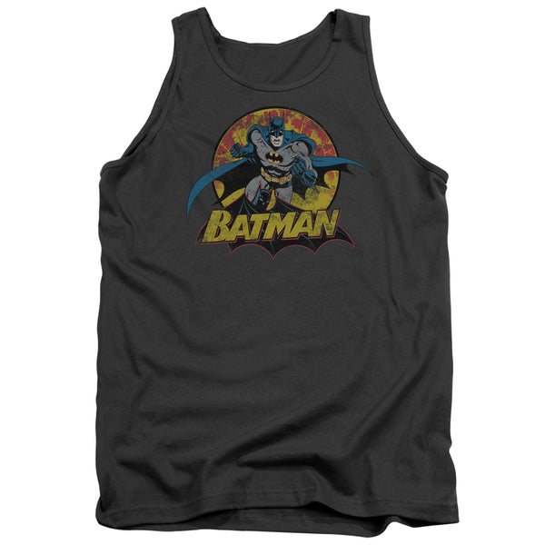 JLA - Batman Rough Distress Adult Tank Top
