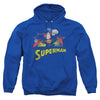 JLA - Superman Rough Distress Adult Pullover Hoodie