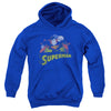JLA - Superman Rough Distress Youth Hooded Sweatshirt