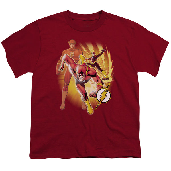JLA - Flash Collage Youth Short Sleeve