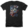 JLA - Galactic Attack Color Adult Regular Fit Heather Short Sleeve