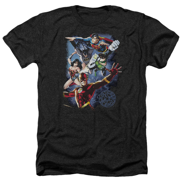 JLA - Galactic Attack Color Adult Regular Fit Heather Short Sleeve