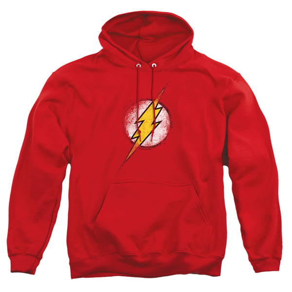 JLA - Destroyed Flash Logo Adult Pullover Hoodie