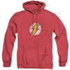 JLA - Destroyed Flash Logo Adult Heather Hoodie