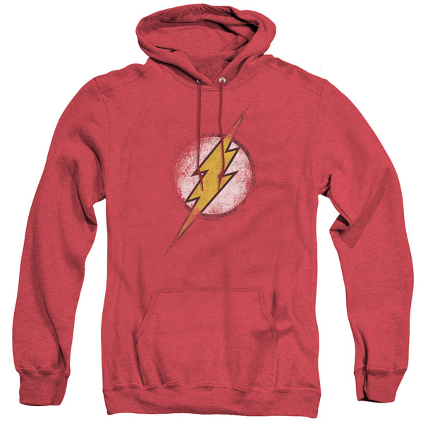 JLA - Destroyed Flash Logo Adult Heather Hoodie