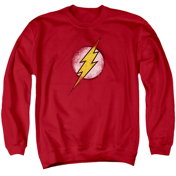 JLA - Destroyed Flash Logo Adult Crewneck Sweatshirt