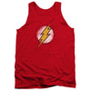 JLA - Destroyed Flash Logo Adult Tank Top