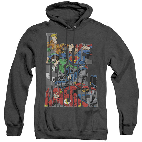 JLA - Lettered League Adult Heather Hoodie