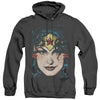 Dco JLA - Wonder Woman Head Adult Heather Hoodie