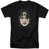 Dco JLA - Wonder Woman Head Adult Tall Fit Short Sleeve