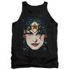 Dco JLA - Wonder Woman Head Adult Tank Top