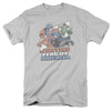 JLA - Four Against Crime Adult Regular Fit Short Sleeve