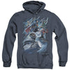 JLA - Ride The Lightening Adult Heather Hoodie