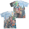 JLA - Justice League Of America (Front - Back Print) Adult Regular Fit Short Sleeve 65 - 35 Poly - Cotton