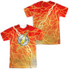 JLA - Lightning Logo (Front - Back Print) Adult Regular Fit Short Sleeve 100% Poly