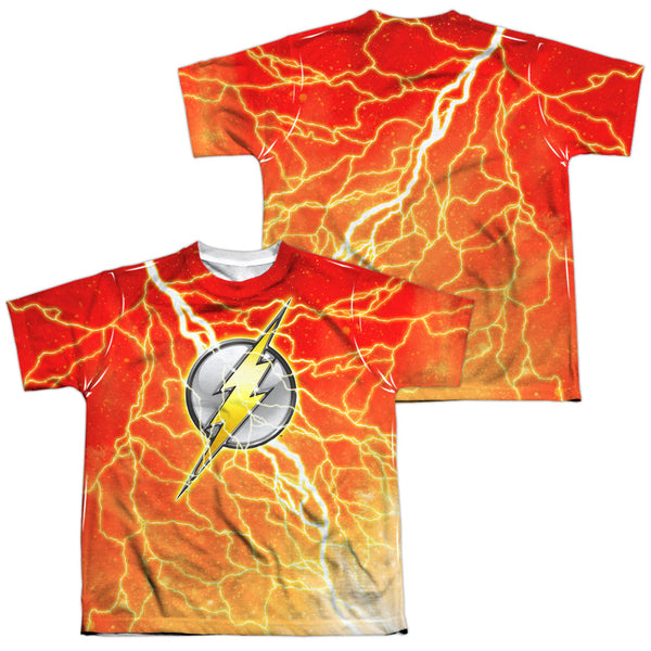 JLA - Lightning Logo (Front - Back Print) Youth Short Sleeve 100% Poly