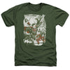 JLA - Green And Red Adult Regular Fit Heather Short Sleeve