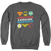 JLA - Pixel Logos Adult Crewneck Sweatshirt