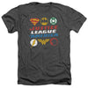 JLA - Pixel Logos Adult Regular Fit Heather Short Sleeve