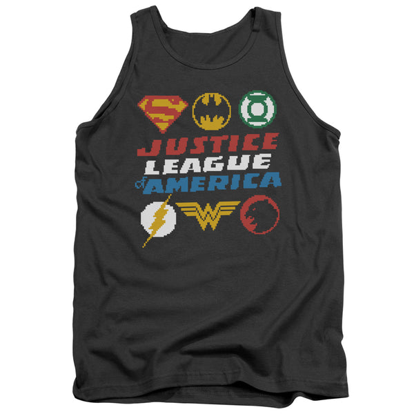 JLA - Pixel Logos Adult Tank Top