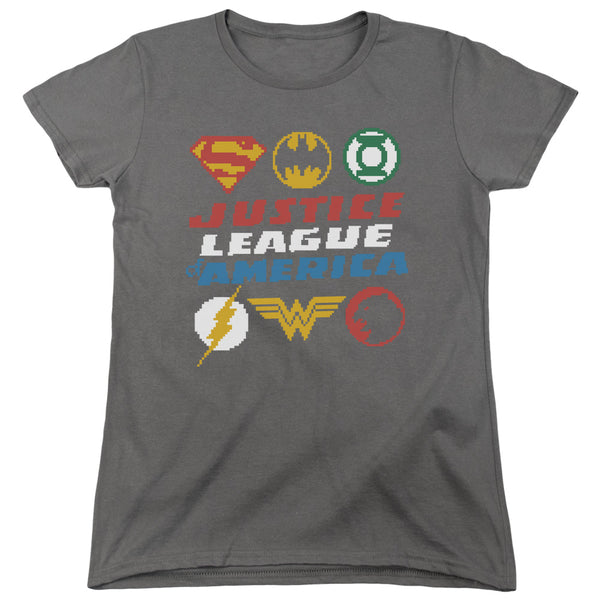 JLA - Pixel Logos Women's Short Sleeve