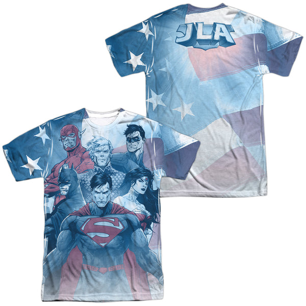 JLA - United (Front - Back Print) Adult Regular Fit Short Sleeve 100% Poly