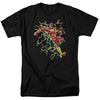 JLA - Flash Symbol Knockout Adult Regular Fit Short Sleeve