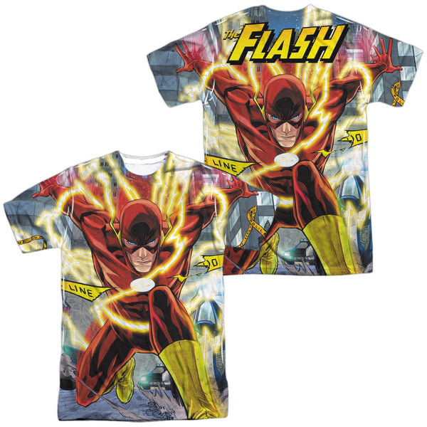 JLA - Police Line (Front - Back Print) Adult Regular Fit Short Sleeve 100% Poly