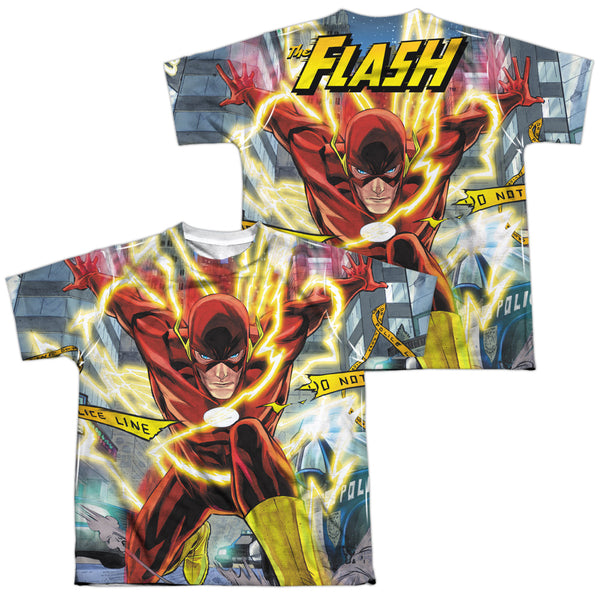 JLA - Police Line (Front - Back Print) Youth Short Sleeve 100% Poly
