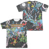 JLA - Crisis Variant (Front - Back Print) Adult Regular Fit Short Sleeve 65 - 35 Poly - Cotton