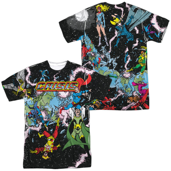 JLA - Crisis Variant (Front - Back Print) Adult Regular Fit Short Sleeve 100% Poly