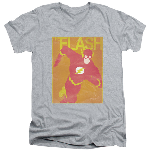 JLA - Simple Flash Poster Adult Slim Fit V Neck Cotton