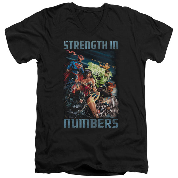JLA - Strength In Number Adult Slim Fit V Neck Cotton
