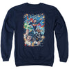 JLA - Under Attack Adult Crewneck Sweatshirt