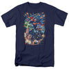 JLA - Under Attack Adult Regular Fit Short Sleeve