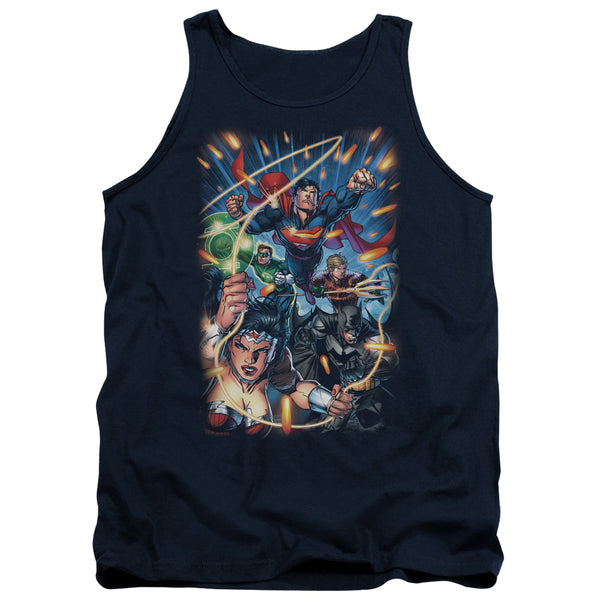 JLA - Under Attack Adult Tank Top