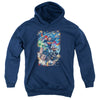 JLA - Under Attack Youth Hooded Sweatshirt