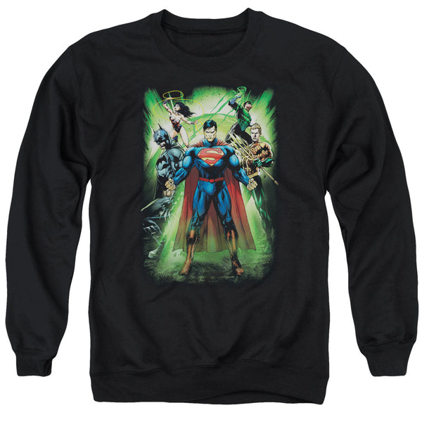 JLA - Power Burst Adult Crewneck Sweatshirt