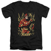 JLA - Flash Flare Adult Slim Fit V Neck Cotton