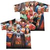 JLA - Wall Of Heroes (Front - Back Print) Youth Short Sleeve 100% Poly