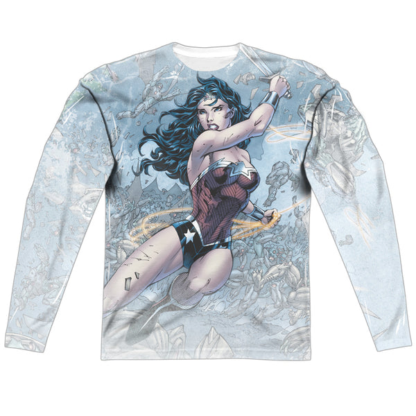 JLA - Wonder Warrior L - S Adult Poly Crew