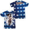 JLA - Ripped Flag (Front - Back Print) Adult Regular Fit Short Sleeve 100% Poly